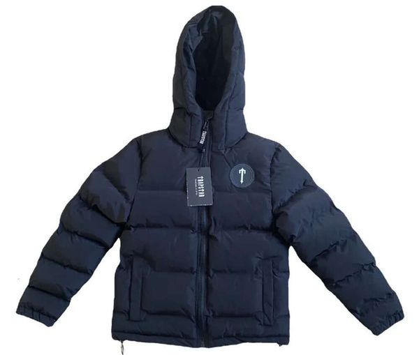 

2023 winter down jacket men trapstar puffer jackets hooded thick coats mens women couples parka winters coat, Black