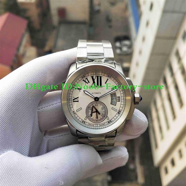 

new factory pographs series w7100015 watch stainless steel strap 2813 automatic movement date work 42mm men's sport wrist 296i, Slivery;brown