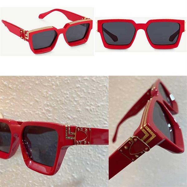 

2021 official latest color 1165 fashion sunglasses millionaire square frame continuous retro decorative glasses with b248p, White;black