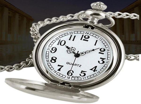 

100 brand new fashion classic black gun color glossy retro antique pocket watch factory s large pocket watch gift table whole8210231, Slivery;golden