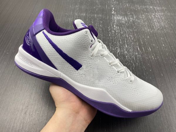 

2023 new basketball shoes mamba 8 protro white court purple designer shoes sports sneakers with box size eu40-46