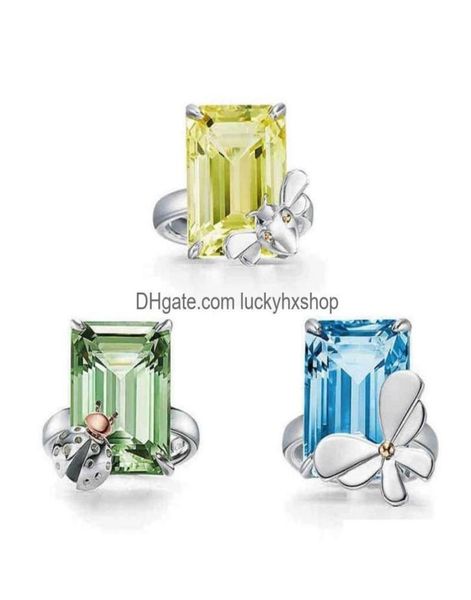 

band rings selling y home ring 925 sier love bugs inlaid with z bee blue butterfly228a9073978 drop delivery jewelr dhm9x5902927, Silver