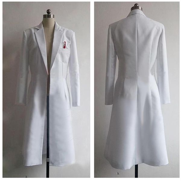 

steins gate okabe rintarou cosplay costumes long coat white jacket costume217s, Black;red