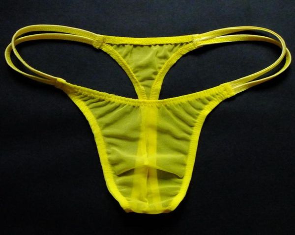 

men039s thong t pants men039s ultrathin transparent mesh low waist thin belt elastic tightfitting perspective underwe6356977, Black;brown