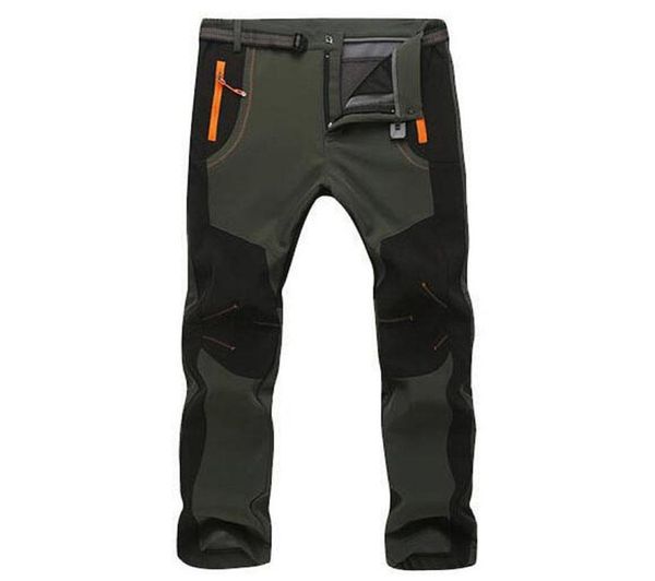 

men039s pants prendas de vestir invierno para hombre pantalones gruesos y clidos impermeables pantaln cortavientos forro pol4925366, Black