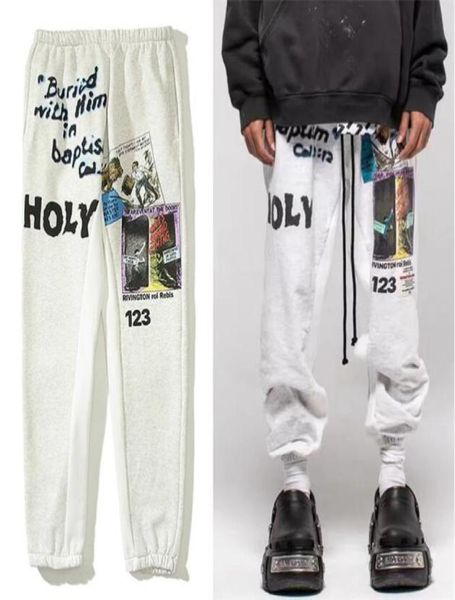 

graffiti print high street distressed vintage pants men039s plus size casual pants1820945, Black;brown