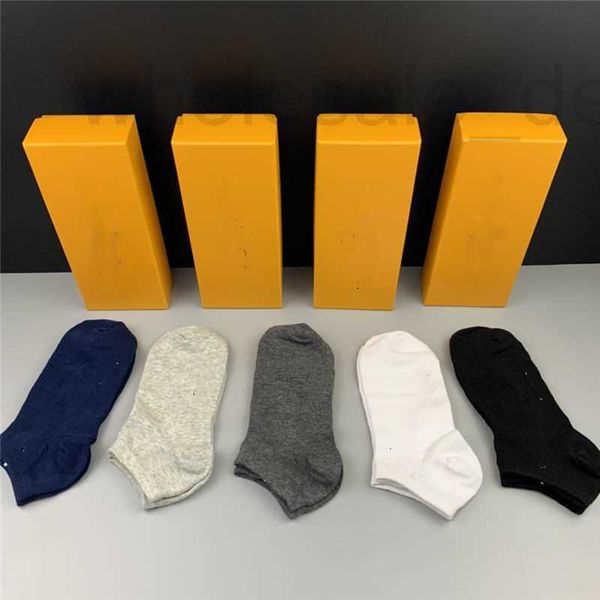 

designer mens womens socks five brand luxe sports winter mesh letter printed cotton sock man femal with box for gift t48f, Black