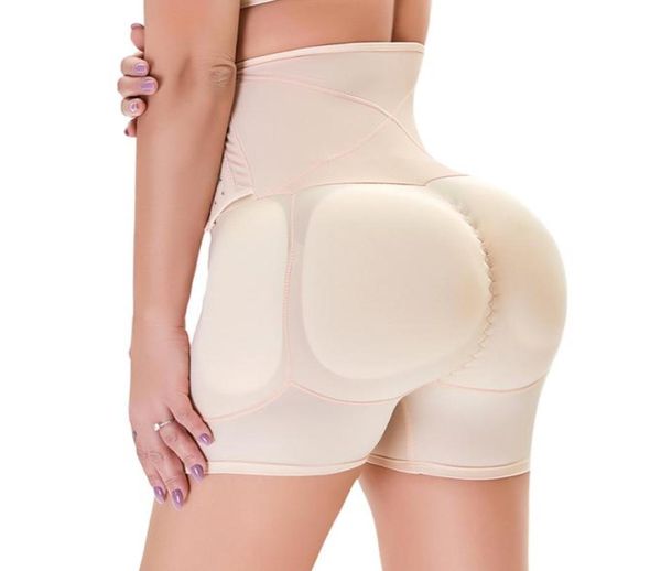 

women039s shapewear firm control seamless padded thigh slimmer high waist panties hip pads enhancer butt lifter short booster6558445