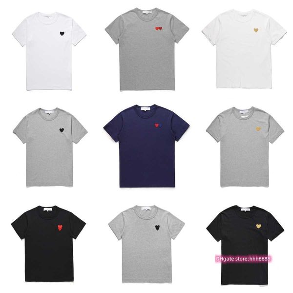 

men's t-shirts famous designer red love hear tees mens womens fashion play couple casual short sleeve summer t-shirts streetwear hip-ho, White;black