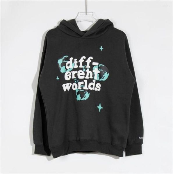 

men039s hoodies broken planet american casual foam hoodie sweater ins niche tide brand high street loose jacket fashion harajuk2088090, Black