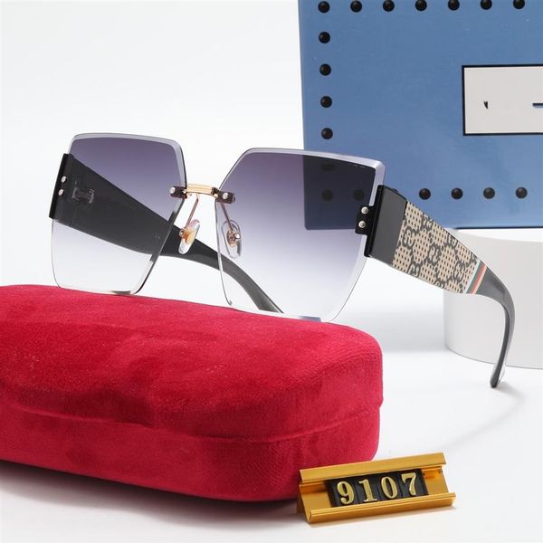 

luxury design square rimless sunglasses for women 2022 european and american retro man polarized sunglasses uv400 sun-glasses250e, White;black