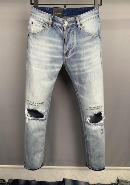 

italian jean pants fashion european and american men039s casual jeans highend washed hand polished quality optimized 98698025133, Blue