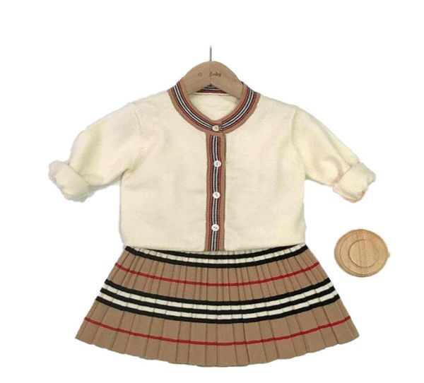 

trendy toddler clothing set girl dresses spring designer newborn baby cute clothes for little girls outfit cloth3905575, White
