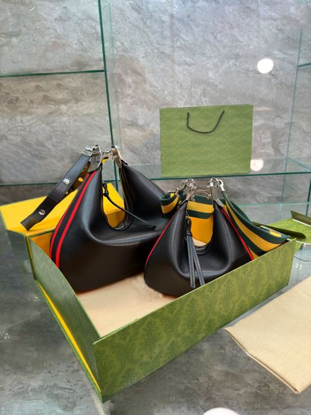 

designer fashion women attaches shoulder bags half moon hobos crescent-shaped handbag crossbody multicolor webbing purse pouch