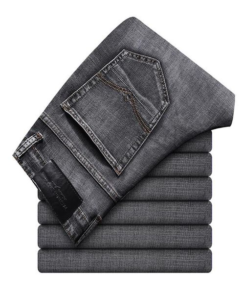 

loose jeans men039s autumn business highwaist stretch straight pants middleaged long pant7490836, Blue