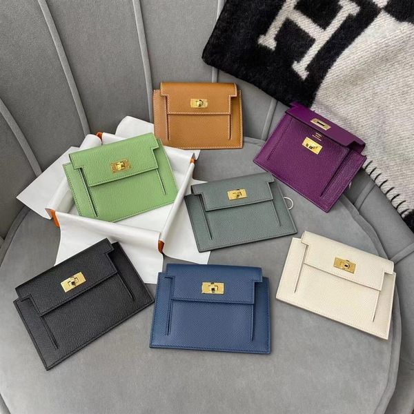 

as011high-end epsom mini bags leather imported wax line handbags custom bag handbag general purpose wallet for men and women eveni243l