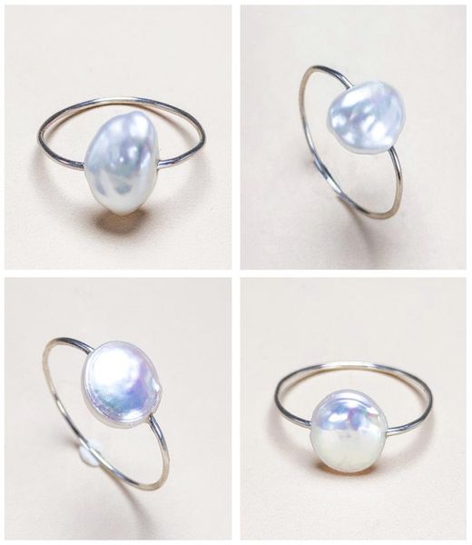 

unique baroque pearl ring 89mm freshwater pearl ring s925 sterling silver jewelry fashion designer for women wedding gift 1pcslo3575326, Golden;silver