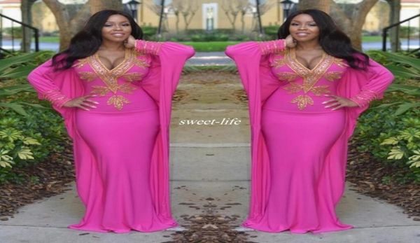

2020 moroccan kaftan turkish evening dresses long sleeves deep v neck evening gowns gold beaded arabic dubai prom party dresses2973987, Black;red