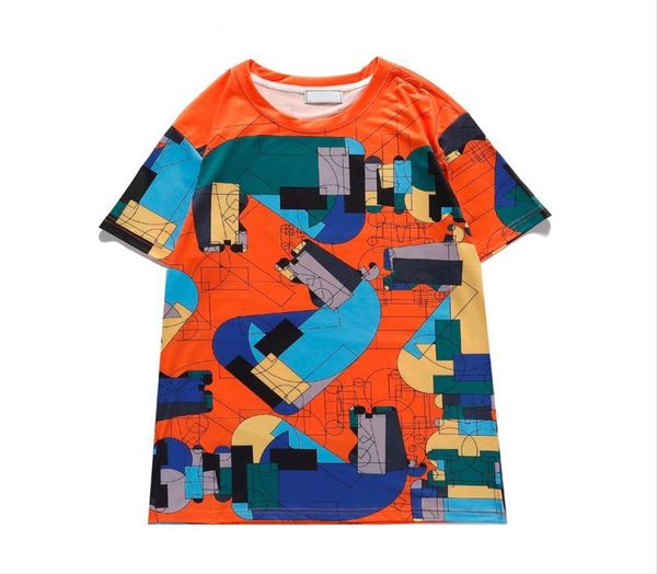 

2021 100cotton fashion shirt comfortable beach designe mens tshirt precision abstract art contrast color womens t shirts si2324045, White;black