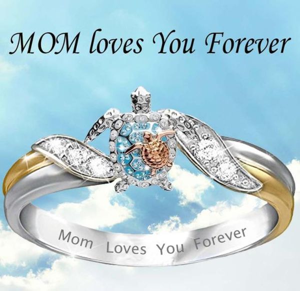 

vintage 3d little turtle cute animal ring for girls mom loves you forever summer beach jewelry mother039s day gift9853803, Silver