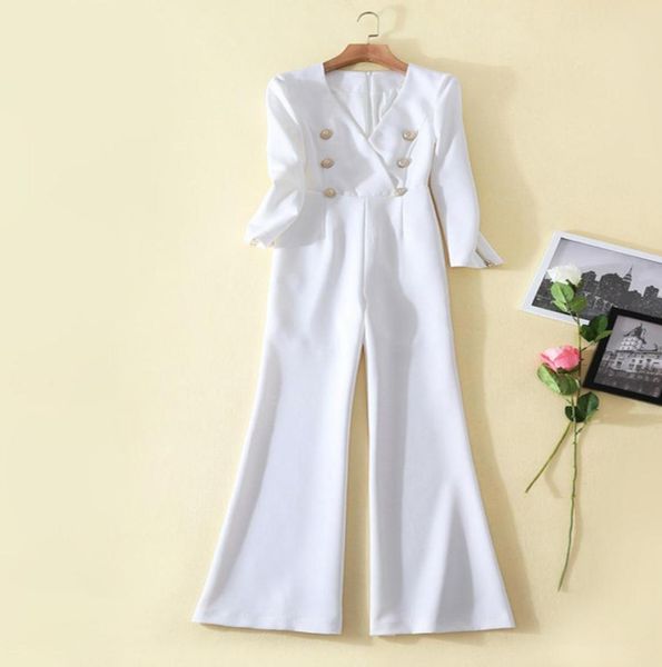 

new style original design women039s ladies females vneck jumpsuit romper metal buckles1678562, Black;white
