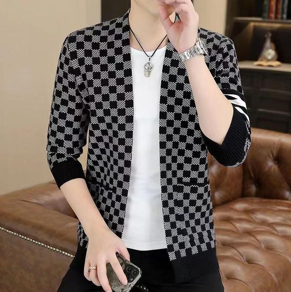 

new men's sweaters for luxury letter clothes long sleeves loose casual man designer sweater coat men's clothing, White;black