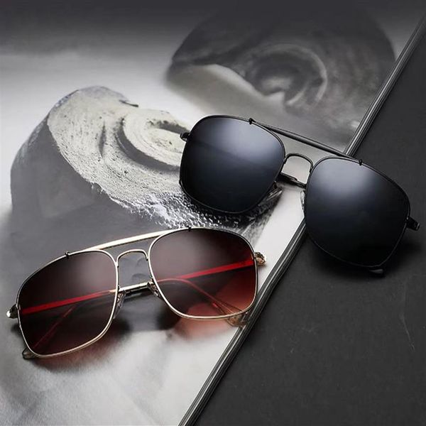 

new double bridge men's sunglass 56mm designer women uv400 sun glasses classic square metal frame eyewear s1 with case box285c, White;black