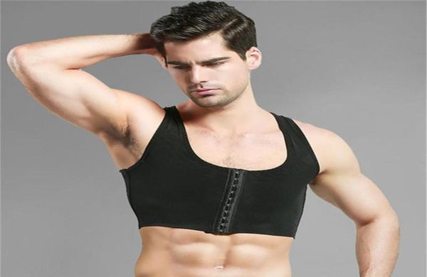 

men039s body shapers male control chest bra gynecomastia shaper vest men posture corrector compression shirt corsetme4554885883, Black;brown