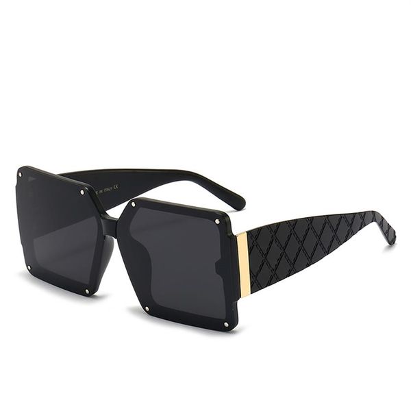 

womens designer sunglasses luxury oversized ladies sun glasses plated square frame brand retro polarized fashion goggle highly qua255h, White;black