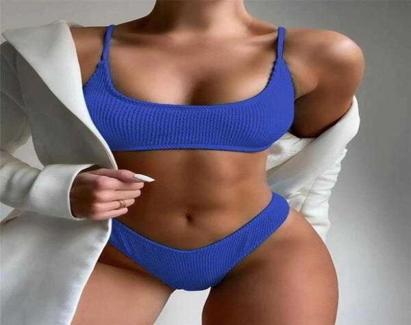 

split bikini wave cloth solid color multicolor012349354633, White;black