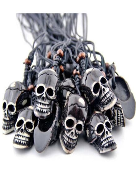 

jewelry whole lot 12pcs cool men039s tibetan style skull head pendants necklaces halloween party gift xl608679906, Silver