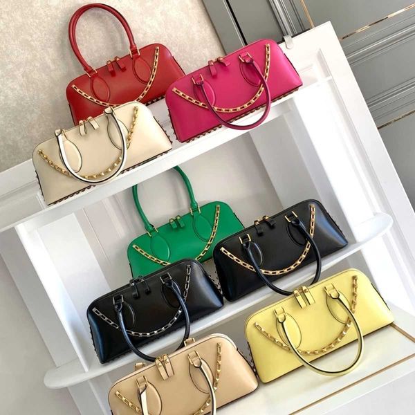 

handbag runway outdoor handbag street fashionable rivet bag v bags fl3b