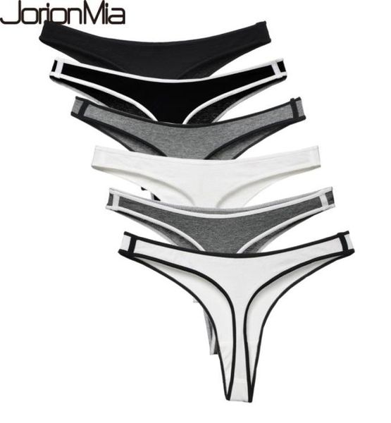 

6pcs panty women cotton briefs thong femme string calcinha lingerie tanga g string underwear intimates women gstring 300t y24903678, Black;pink