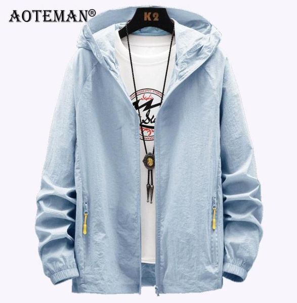 

men039s jackets quick dry hooded coats summer sun protection jacket brand clothing windbreaker fashion solid outwears lm0289428722, Black;brown