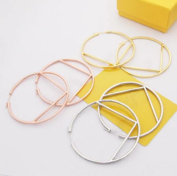 

europe america designer fashion style lady women goldsilverrose color hardware engraved letter hollow out diamond bigs round cir7309206, Golden;silver