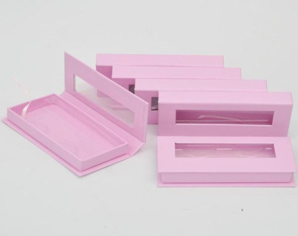 

whole eyelash packaging box lash boxes package custom magnetic 25mm dark pink faux cils tray makeup storage case vendors37135971902775