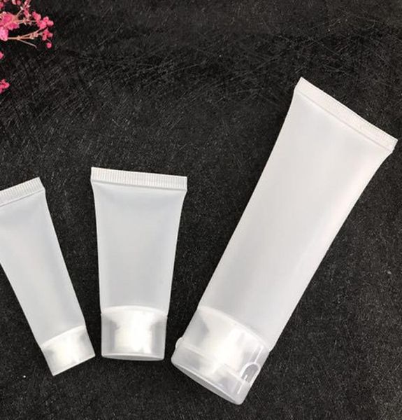 

100 x 15ml 30ml 50ml frosted soft tubes bottles 100ml empty facial cleanser hand foot care cream cosmetic containers6402860