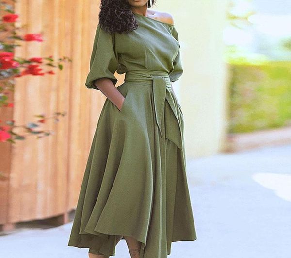 

casual dresses 2021 autumn and winter women039s fashion pure color simple slim dress7239631, Black;gray