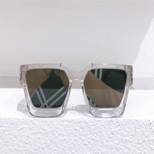 

crystal millionaire sunglasses for men transparent clear grey silver mirror lens gafa de sol fashion sun glasses shades eyewear wi230c, White;black