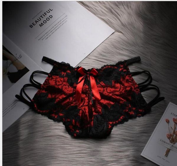 

2020 women039s lace panties high waist briefs underwear lingerie knickers thongs gstring6202874, Black;pink