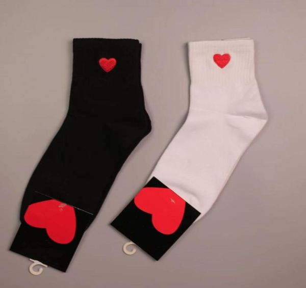 

designer fashion men039s women039s socks 100 cotton stockings cute comfortable socks heart pattern7858984, Black