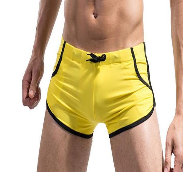 

yihan mens swimwear dive wear beach sports beachwear swimming suits bathing pure color classical male swim trunks man suit1753336