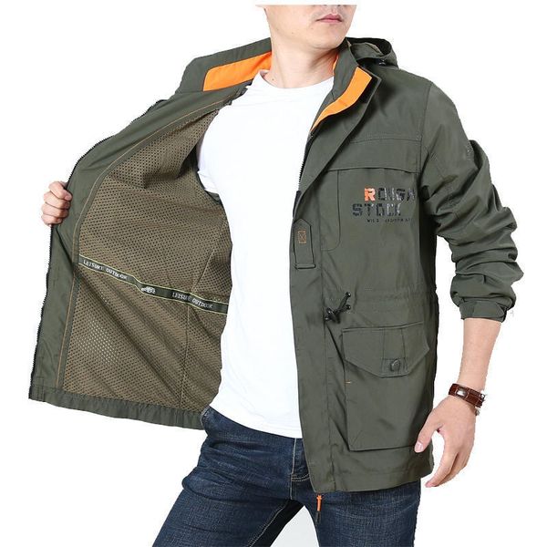 

outdoor jackets hoodies assault suit winter plush thick men's coat windproof waterproof mountaineering large multi pocket work jacket 2, Blue;black