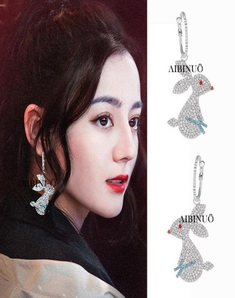 

quotyou are my gloryquot qiao jingjing same earrings jade rabbit dili reba ear clip earrings66066208475445, Silver