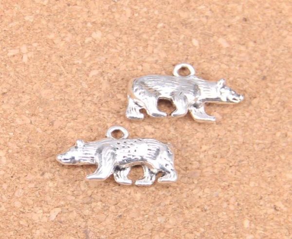 

34pcs antique silver bronze plated bear california state flag charms pendant diy necklace bracelet bangle findings 2415mm4760082, Bronze;silver