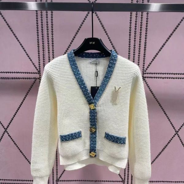 

designer women's outerwear fashion denim outerwear limited edition letter button style fashion star loose-fitting high-end top, White