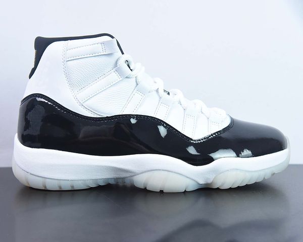 

basketball shoes jumpman 11 high defining moments basketball shoes 11s white/black-metallic gold real carbon fiber trainer sports stylist fa
