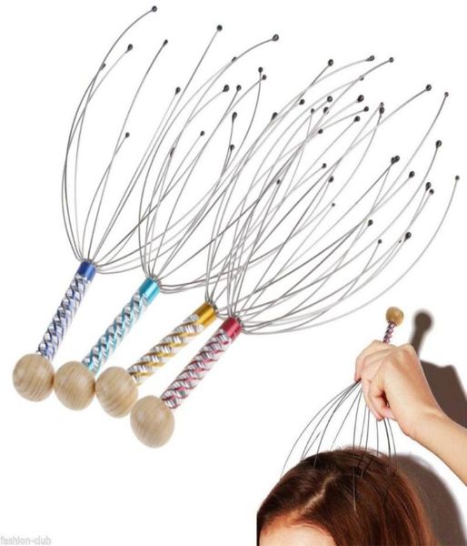 

1pc head massager head scalp neck equipment stress release relax massage stress relief care massager6027672, Silver