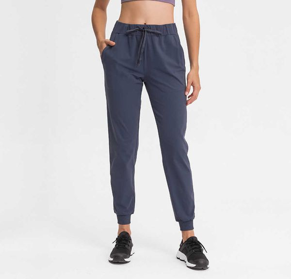 

l-96 classic joggers drawcord easy fit yoga pants with pocket sweat-wicking for fitness dancing sweatpants running track pants breathable so, Gray