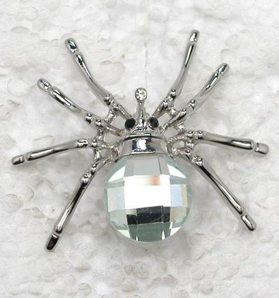 

whole rhinestone crystal glass spider brooches fashion pin brooch c9614405701, Gray